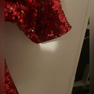 Men's One Button  Red Sequin Blazer - Sequin Tuxedo - Dinner Jacket